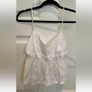 ANINE BING Womens White Sleeveless blouse Size Small